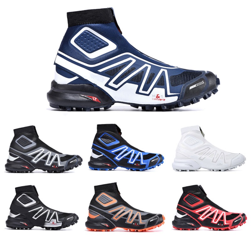 

Mixed colors Snowcross CS Trail Winter snow men boots Black Volt Blue Red red sock Chaussures Mens Trainers Winter Snow Boot shoes 40-46, Color#5