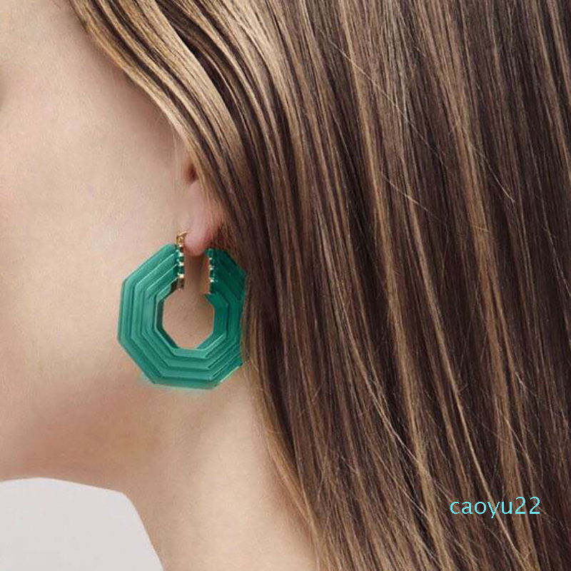 

Hot Sale Geometric Angular Pendant With Cool Wind Style Drop Earrings
