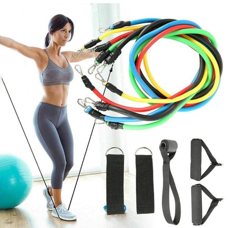 

TPE 11-Piece Set Pull Rope Fitness Multi-Function Tensioner Suit Muscle Training Belt Elastic Sleeve Unisex Workout Hot Sale