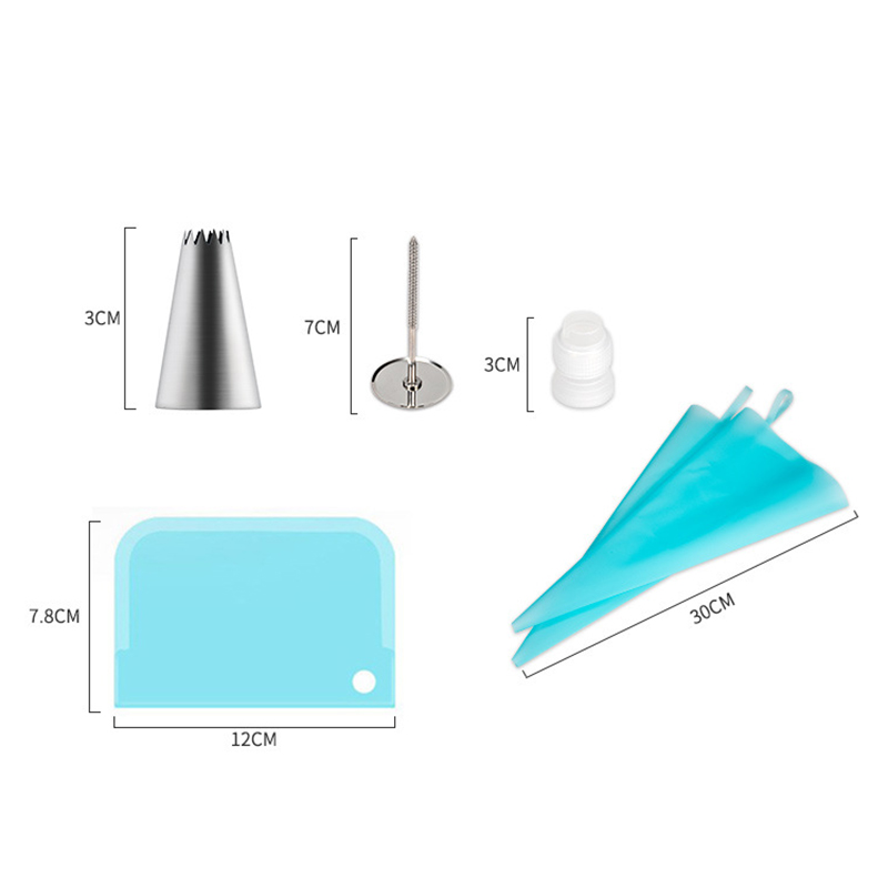 

32pcs/set Silver 430 Stainless Steel/PP/TPU Cookies Supplies Pastry Nozzle Multi Purpose Fondant Decor Kitchen Gadgets