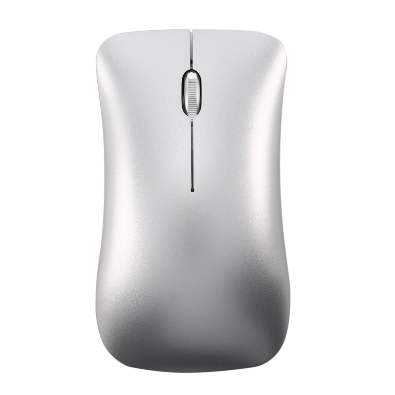 

Bluetooth 5.0 / 3.0 + 2.4G Three-Mode Wireless Mouse Silent Charging Mouse Ultra-Thin Aluminum Alloy Wireless Mouse(Space Silver