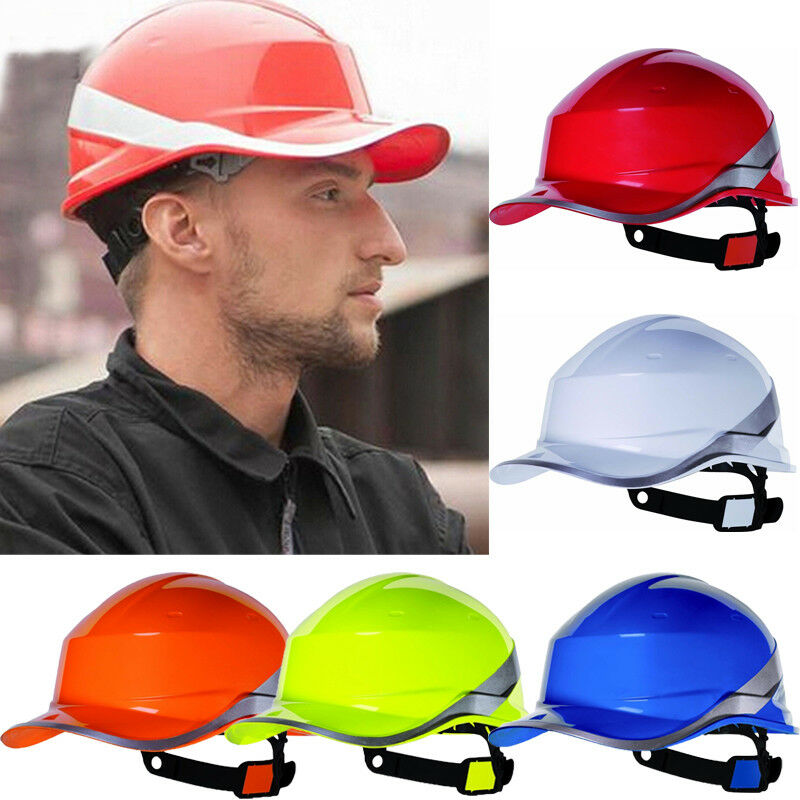 

FAROOT Delta Plus DIAMOND V UP Safety Helmet Hi Vis Builders Hard Hat with Chin Strap Site Helmet Hats