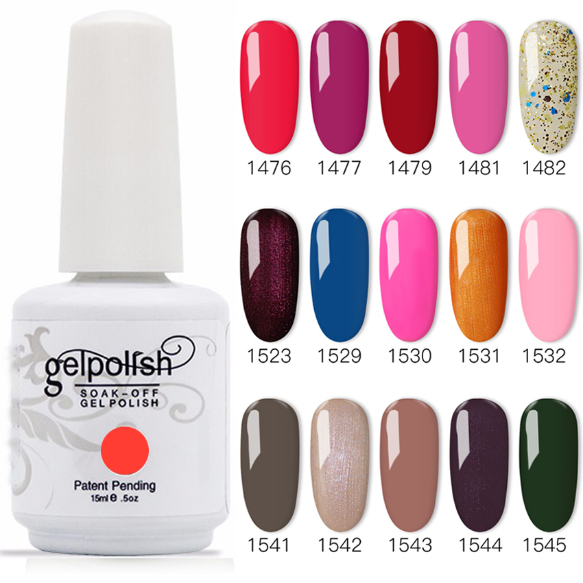 

100% Brand New Gel Nail Polish Soak Off Nail Gel 489Colors 15ml 12Pcs/lot 15ML Factory Wholesale, Remark color numbers