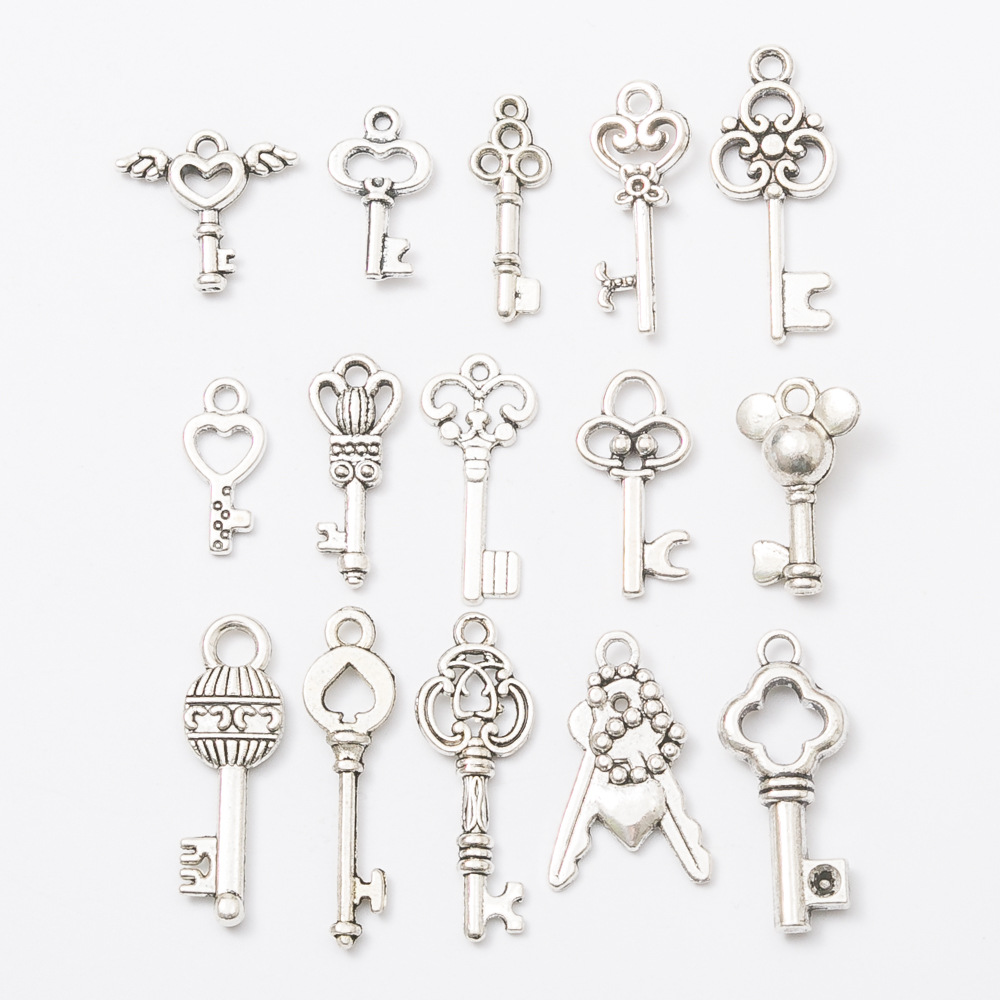 10 x Plata Tibetana Cruz Ankh Egipto 25mm X 14mm Encantos Colgantes