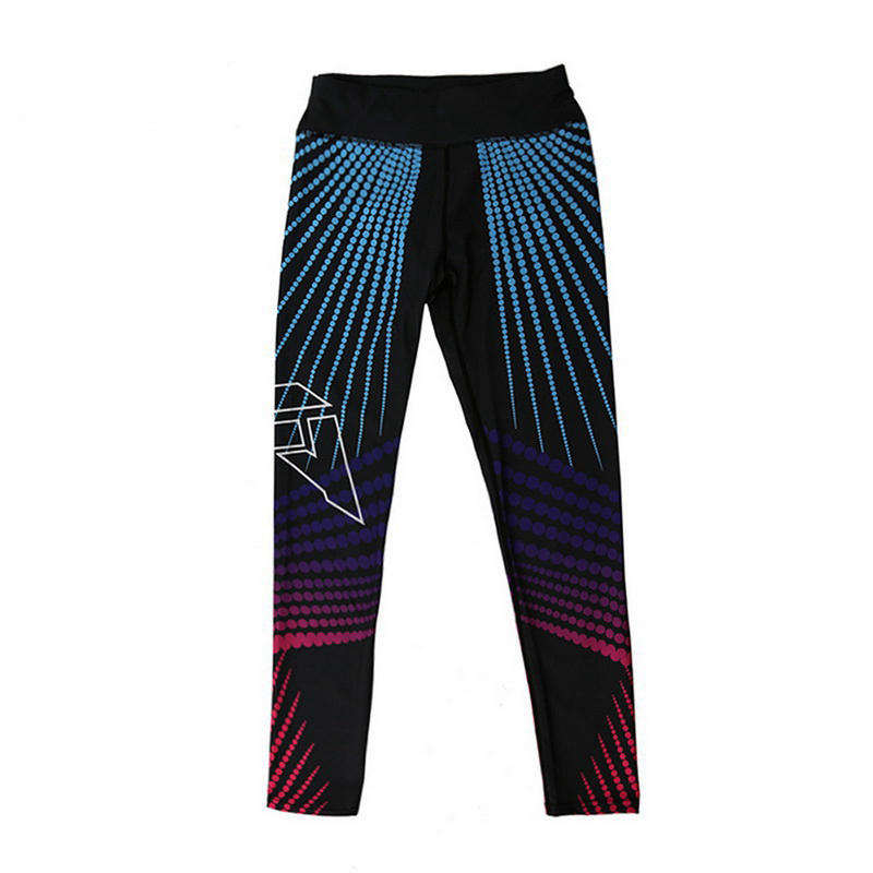 

New Fashion Women' Yoga Workout Leggings Four-needle Six-Wire Digital Printing Vertical Stripe Prints High Waisted Yoga Pants, Purple