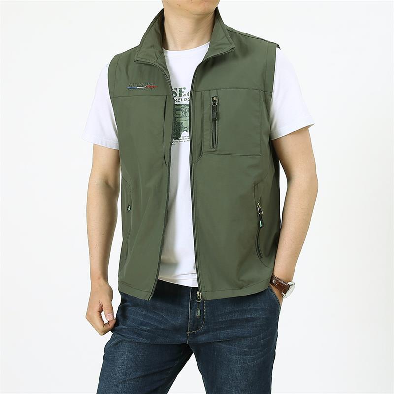 

Men's Vest Outdoor Hiking Fishing Quick-dry Sleeveless Jacket Multi-pockets Light-weight Functional Tactical Waistcoat SizeM-6XL, Black