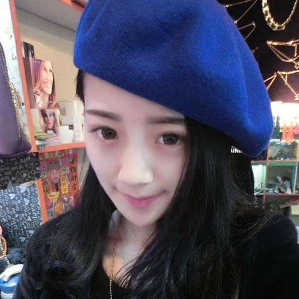 

Elegent British Lady Women Knitted Beret Beanie Ski Hats Fashion Tam Cap Hat JL, Navy blue