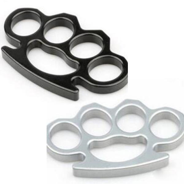 

NEWSilver and Black Thin Steel Brass knuckle dusters,Self Defense Personal Security Women's and Men's self-defense Pendant Self Defense tool
