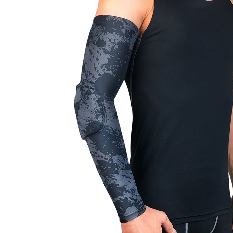 

1pc Arm Sleeve Elastic Breathable Anti-sweat Anti-slip Protective Hand Elbow Protection Cover Outdoor Elbow Support Brace, As pic
