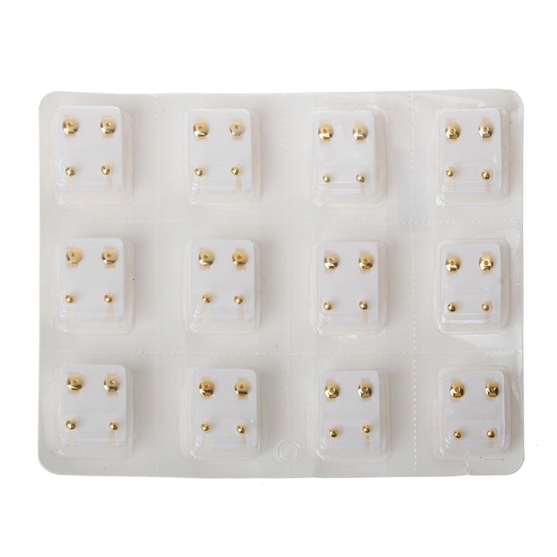 

12 Pairs Ear Piercing Gun Earring Disposable Set Hypoallergenic Ear Stud Jewelry