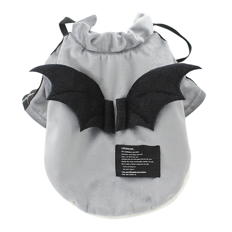 

Warm Winter Clothes For Dogs Halloween Black Bat Wing Sports Dog Costume Velvet Fleece Inside Puppy Warm Thickening Coat