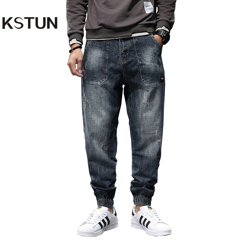 

Men's Jeans Cotton Relaxed Tapered Baggy Jeans Male American Clothing Large Size Joggers Trousers for Men Loose Fit Pants, Blue