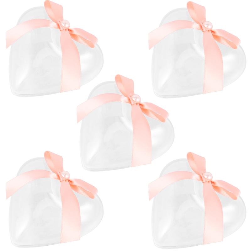 

5 Pcs Birthday Wedding Adorable Heart Shaped Candy Boxes