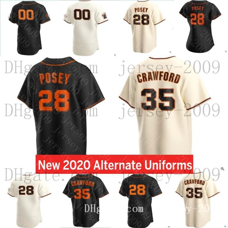 

San Francisco 2020 Giants Buster Posey Baseball Jersey Brandon Crawford Kevin Pillar Yastrzemski Longoria Belt Jersey Men Women Youth 033, Women s-2xl