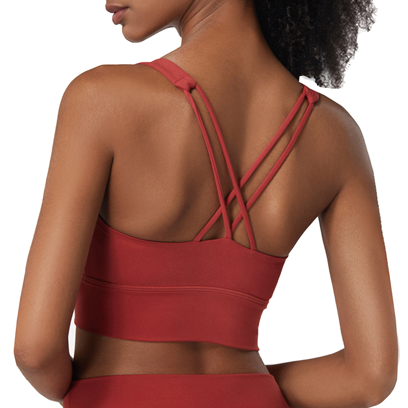 

Back Criss Sports Bras Cross Top With Removable Pads Quick Dry Fitness Bras Crop Tops Women Solid Workout Yoga Bra, Color 6