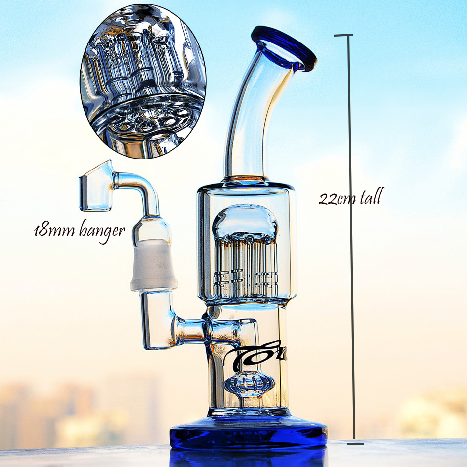 

TORO Glass Water Bongs Heady Glass Oil Rigs Arm Tree Perc Smoke Pipe Cigarette hookah ash catcher free shipping