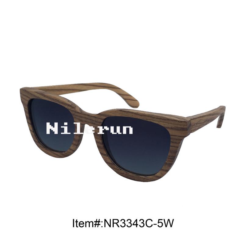 

large butterfly grey lenses zebra wood frame sunglasses