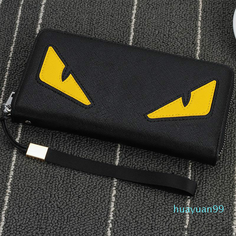 

New-Wholesale- 2016 New brand men's wallet zipper long phone clutch bag fashion high quality guarantee eyes purse clutch wallet free shippi, Red