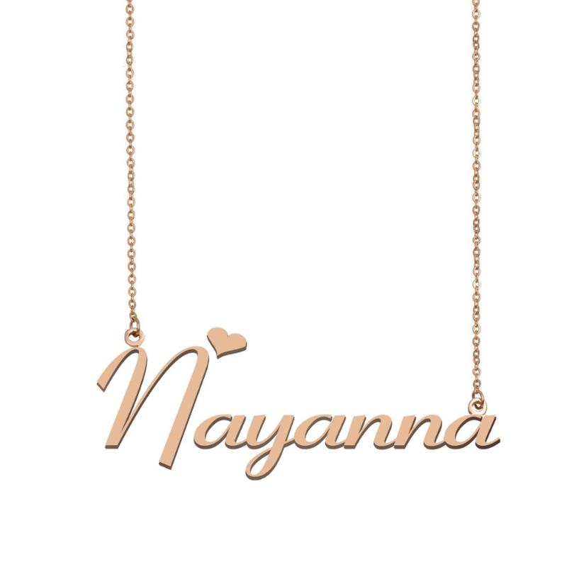 

Nayanna Name Necklace , Custom Name Necklace for Women Girls Best Friends Birthday Wedding Christmas Mother Days Gift