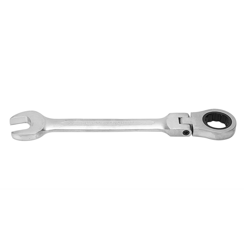 

1PC Flexible Head Ratchet Metric Spanner Open End And Ring Wrenches Tool 27mm