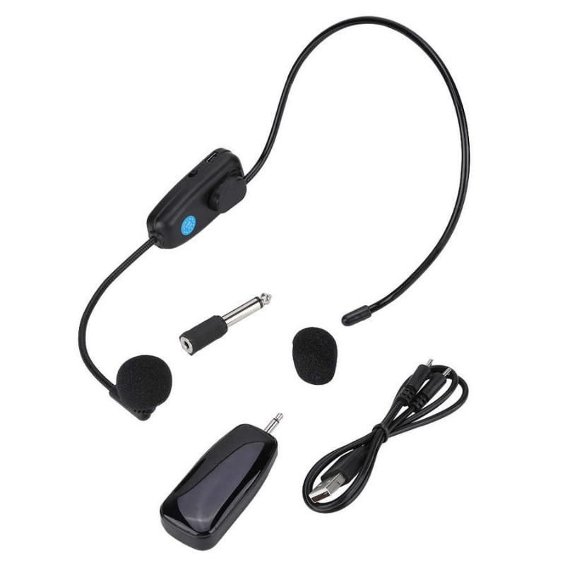 

UHF 3.5mm Wireless Headset Microphone for Guide Teacher Low Consumption Black