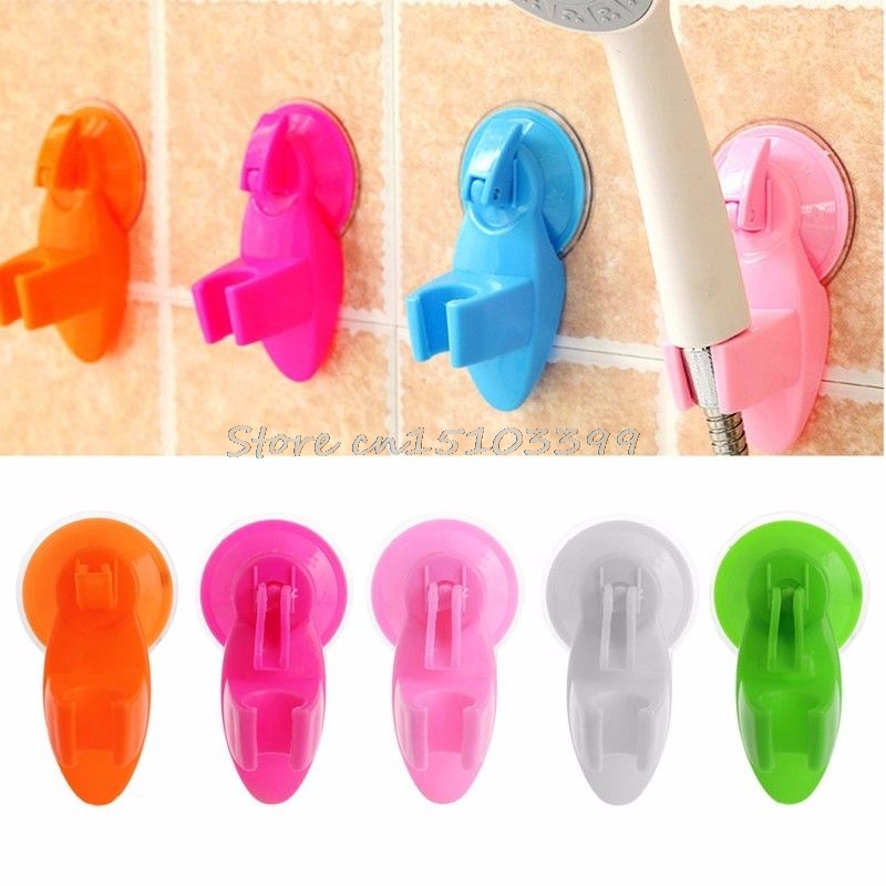 

Adjustable Bathroom Suction Cup Shower Head Holder Plastic Vacuum Wall Mount G08 Drop ship