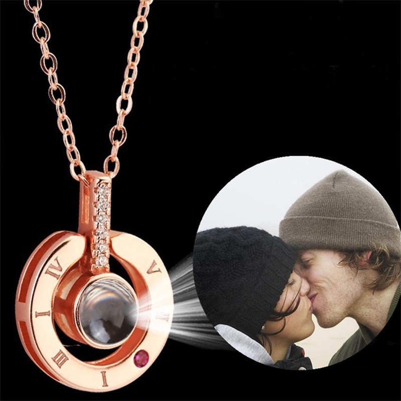

WWLB Lover Wedding Jewelry Valentine's Gifts Custom Photo Pendant & Necklace With Charms Projection Pet Picture Choker Necklace