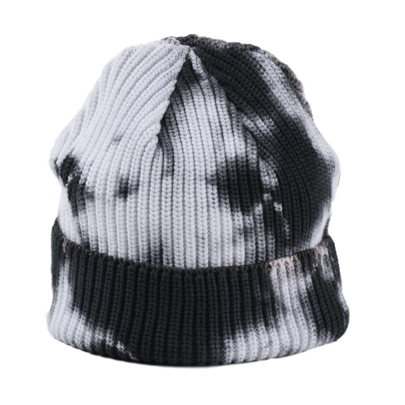 

Unisex Hats Knitted Tie dye Cap Woman Beaines For Winter Breathable Men hip hop Gorras Simple Hats Warm Casual Lady Beanies