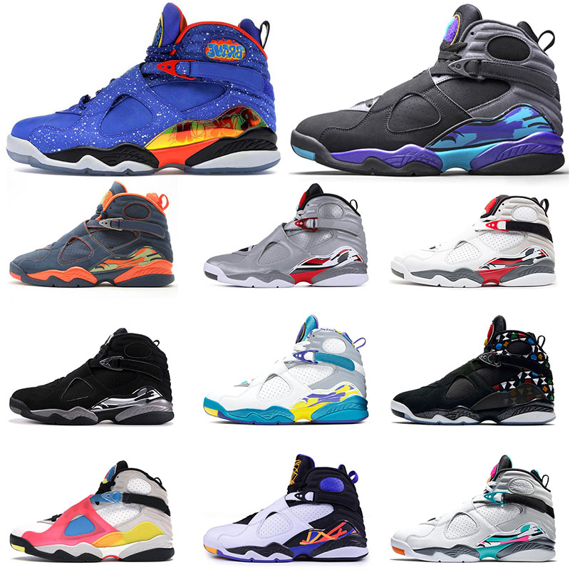 

NEW Jumpman 8 Basketball Shoes 8s Mens Trainers Doernbecher Retro Quai SE White Multicolor White Aqua ALTERNATE Aqua Black Sneakers, #16 cool grey