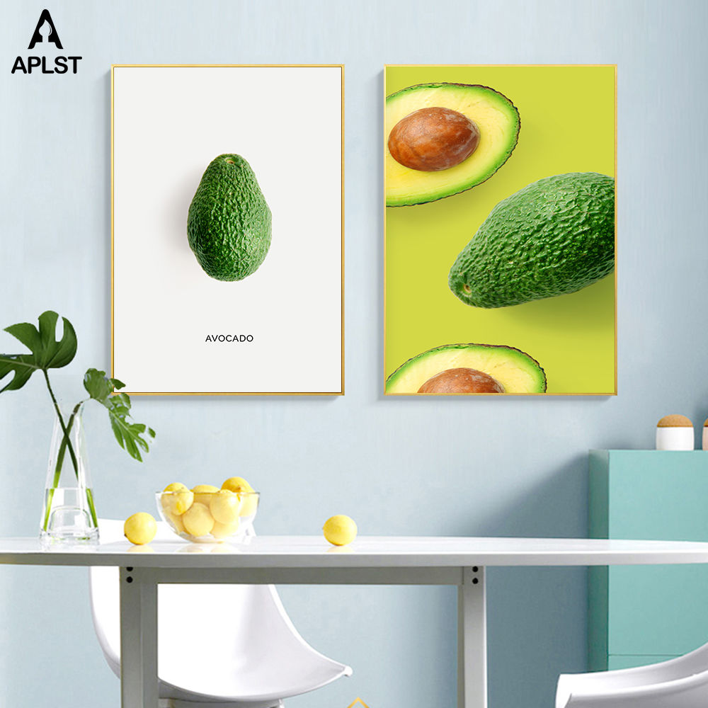 Set 3Pcs tela frutti WALL ART PICTURE PRINT Retrò Casa Cucina Camera Da Letto