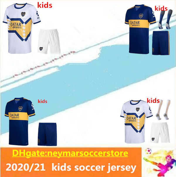 

KIDS 2020 2021 Boca Juniors soccer Jersey Uniforms kit 20 21 kids Boca Juniors TEVEZ MARADONA MOURA REYNOSO DE ROSSI football shirts, Ivory