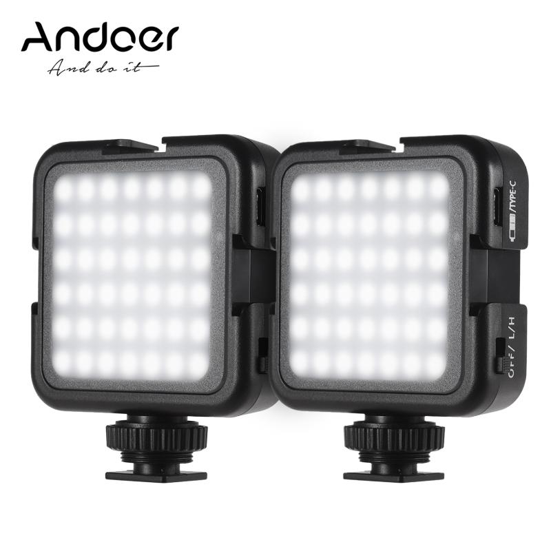 

Andoer LED Video Lights 42PCS Light Beads Dimmable Brightness 6000K Stable Color Photographing Lighting for DSLR Camera