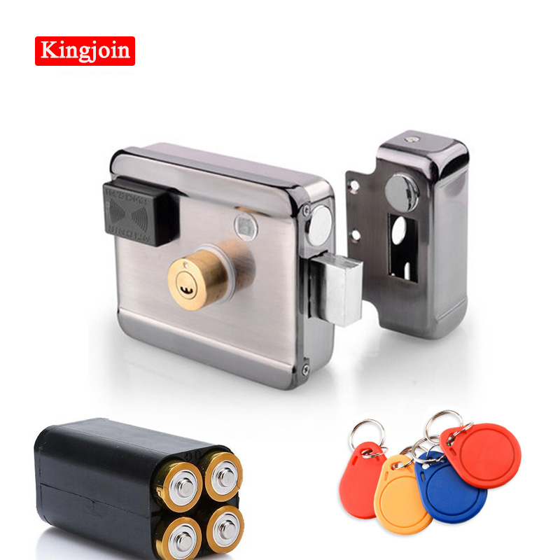 

Free wiring safety door lock IC card unlock household electric control door lock electromagnetic with power supply optional
