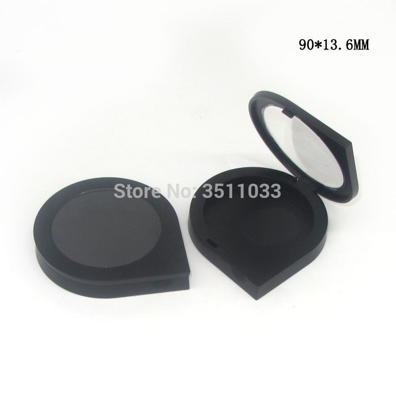 

15ml/g DIY Black Water Drop Shape Plastic Empty Loose Case Packing Blusher Compact Cosmetic Eyeshadow Container
