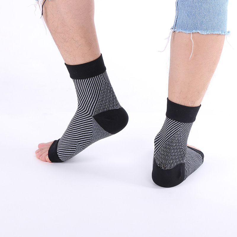 

New Unisex Compression Ankle Socks Anti Fatigue Pressure Circulation Open Toes Breathable Plus Size Underwear Socks Men Gifts, Rose