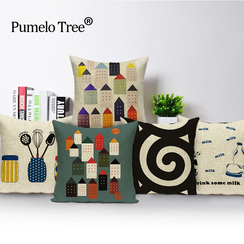 

2020 Square colorful Home Cushion Decorative soft seat car Covers linen Rainbow pencil feather pure suit cushion almohada N(285, L350-8