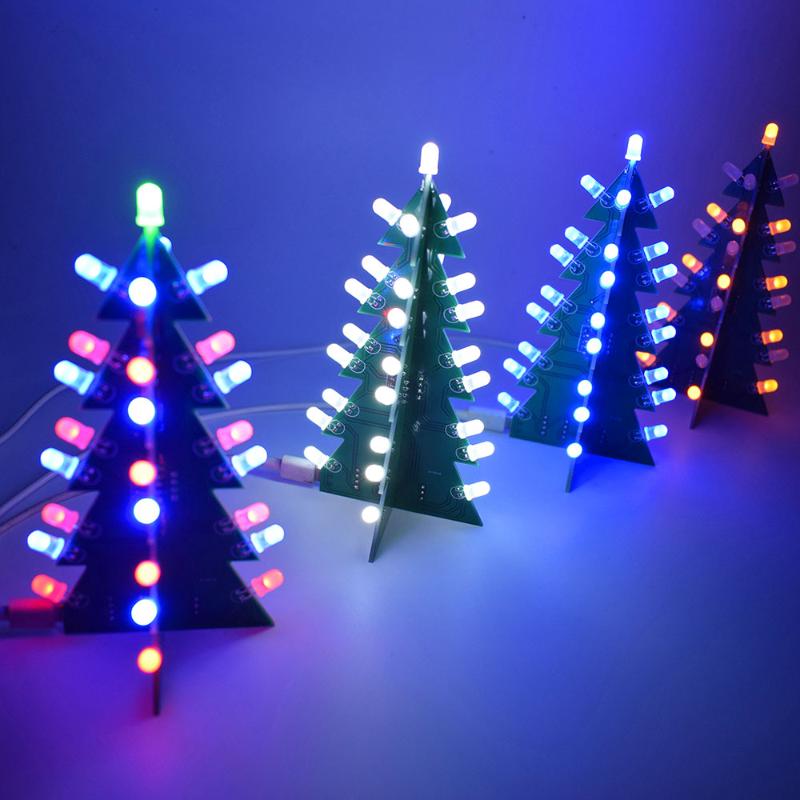

Christmas Decorations DIY 3D Tree Kit Decoration Colorful Star Effect YEAR Party Home Accessories