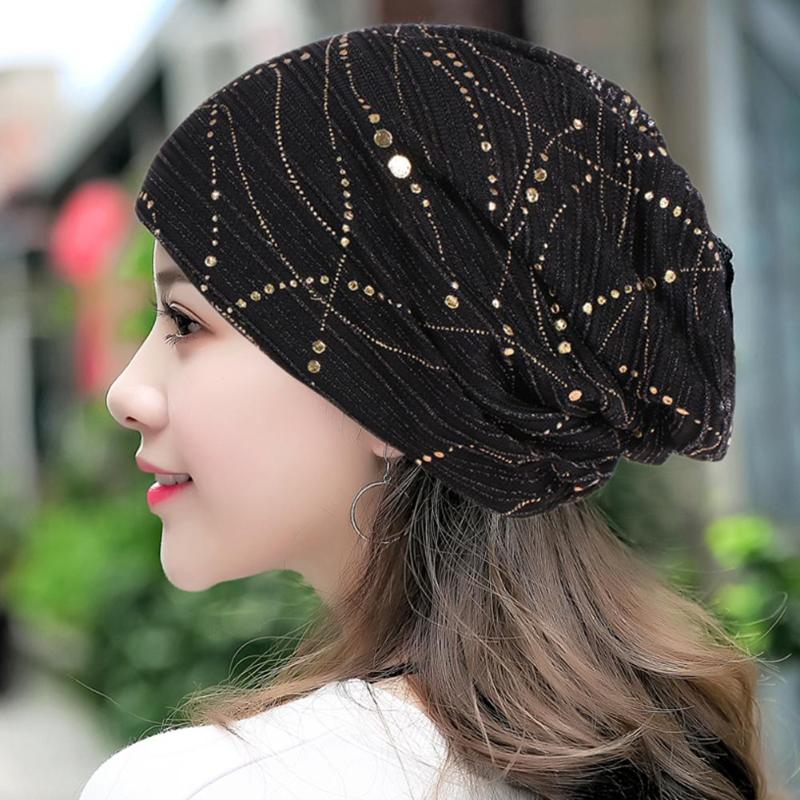

Women's Beanie Hat Chemo Hats Cotton DIY All-matched Turbano Casual Women's Hat Ins Hot Type 2020 Newest, 01
