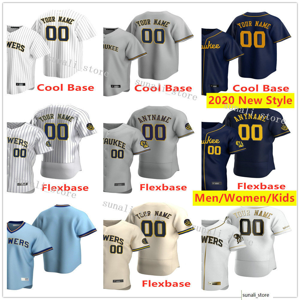 

2020 New 18 Keston Hiura 53 Brandon Woodruff 16 Ben Gamel 35 Brent Suter 71 Josh Hader 46 Corey Knebel Brett Anderson Ray Black Jerseys 2020, Men new grey