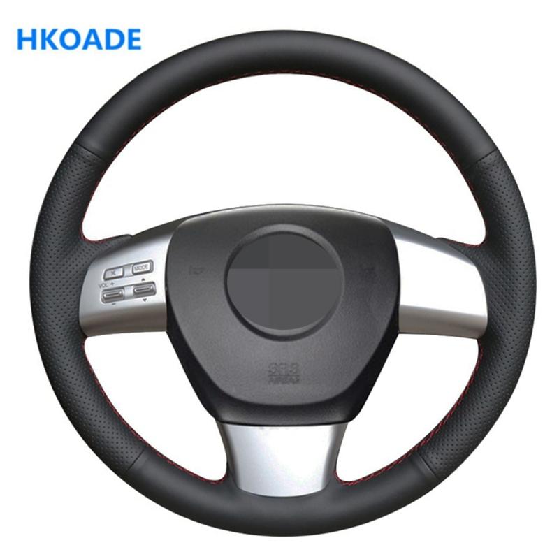 

Car Steering Wheel Cover for 6 (US) 2009-2010 8 2011-2020 CX-9 CX9 2007 2008 Black Artificial Leather Handsewing