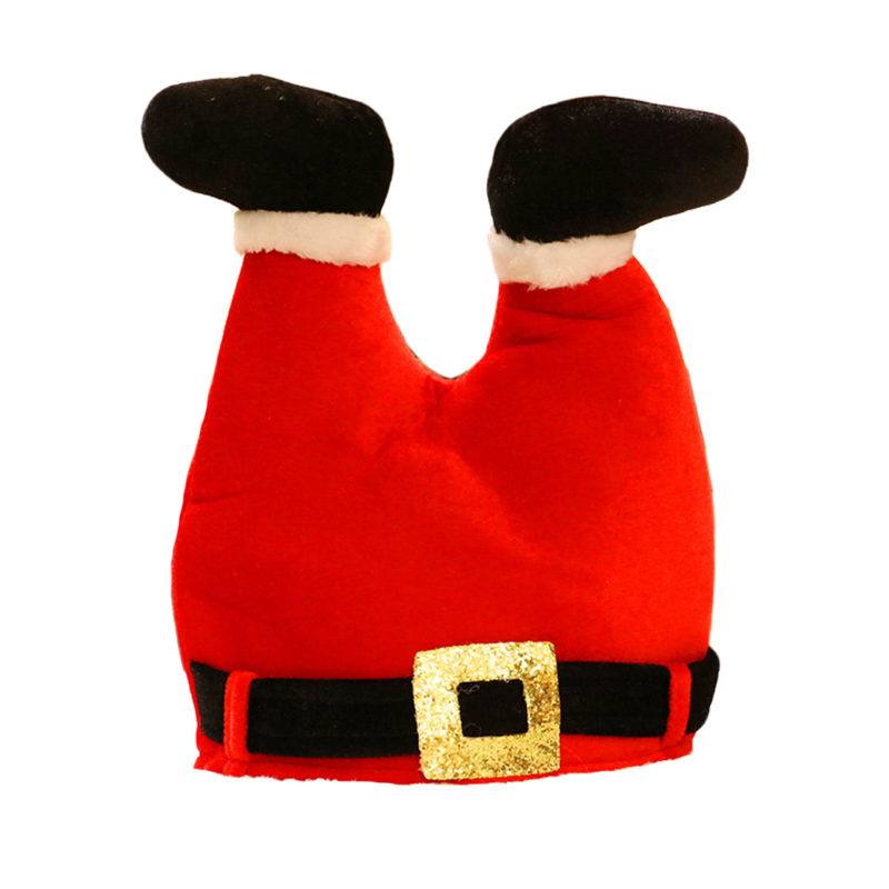

Christmas Funny Novelty Red Pants Decoration Xmas Hat for Adults Christmas Hat Santa Claus Legs Cap Party U3