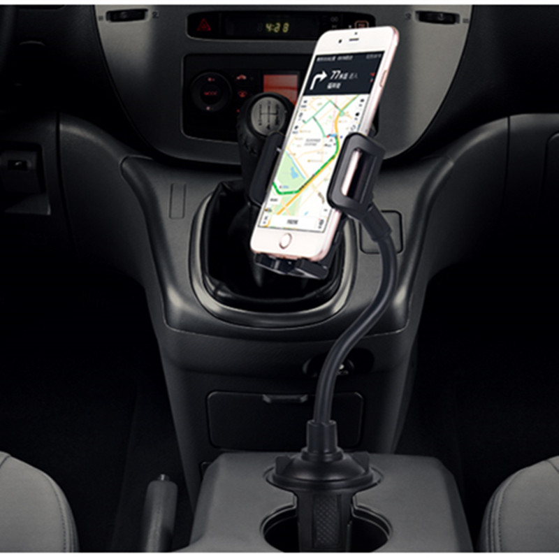 

Hot Weathertech Cup Holder Universal Cell Phone Mount 2-in-1 Car Cradles Adjustable Gooseneck Holder Compatible for Android Samsung iPhone, Black