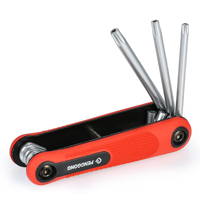 

8PCS Folding Hex Screwdriver Screw Wrench Multi-size Hexagonal Screwdriver Spanner for Bicycle Appliance Repair Tool Wrench 0616