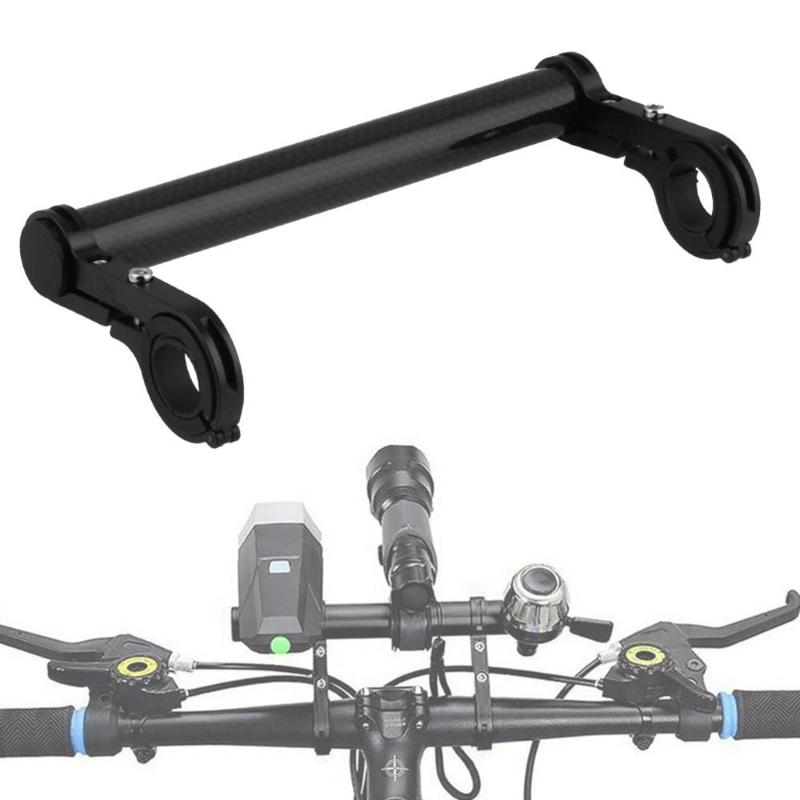 

20CM Carbon Tube Bicycle Handlebar Extender Mount Mountain Bike Cycling Headlight Bracket Lamp for Motorcycle and Bicycle