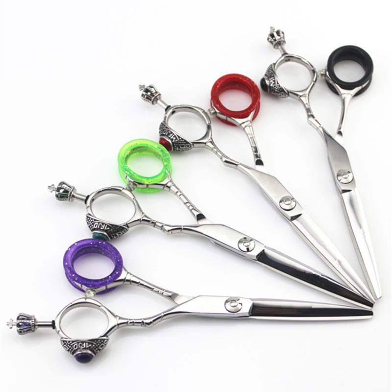 

High quality professional 6 inch Japan 440c Crown hair scissors salon makeup makas shears cutting barber hairdressing scissors