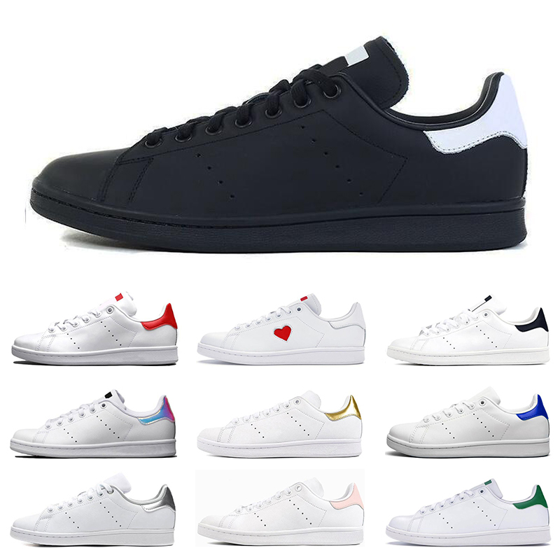 

Hot sale Smith men women casual shoes fashion sneakers triple black white green racer blue red Stan mens trainers jogging walking size 36-44
