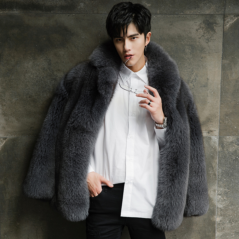 

Men 100% Real Winter Natural Fur Coat and Jacket New Arrival Manteau Homme Hiver 18289-2 KJ1424, Lanhu