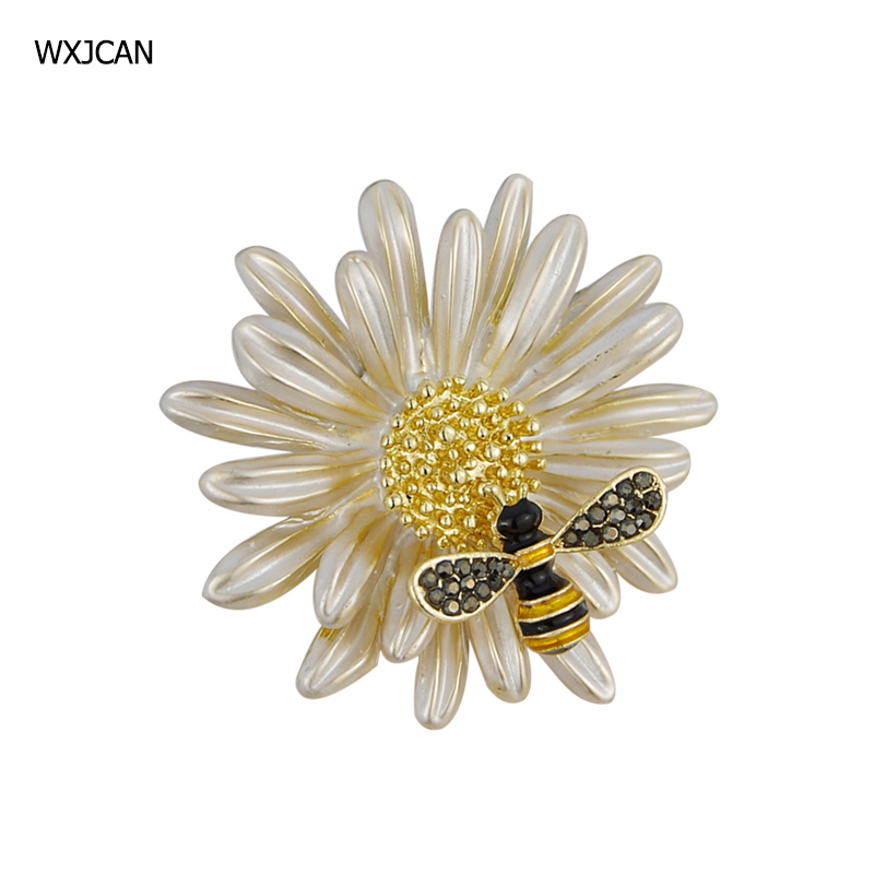 

WXJCAN insect bee flower brooch Enamel pins and brooches for women 37mm*37mm B5633
