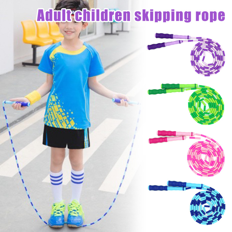 

High Quality Kids Skipping Rope Bead Jump Rope Cable for Exercise Fitness Training Sports for Students Toddler ED889