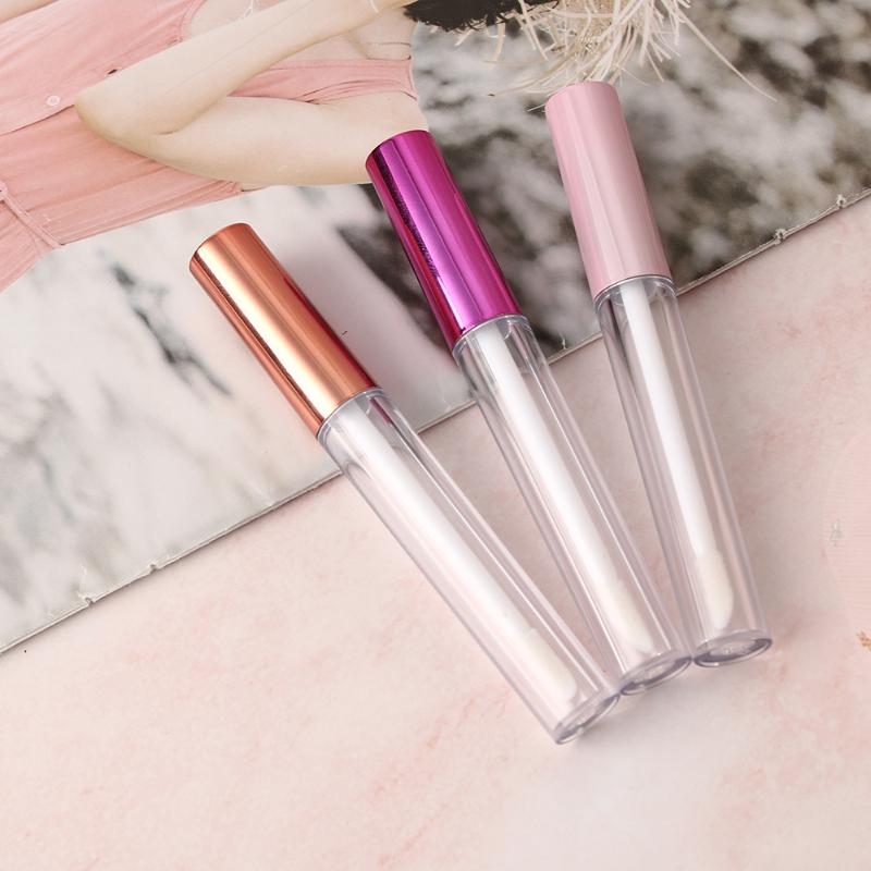 

1/5pcs 2.5ml Mini Empty Lip Gloss Tubes Containers Clear Refillable Lip Bottles With Rubber Inserts top grade sample vials, 1 pc 2.5ml